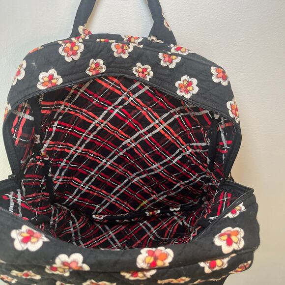Vera Bradley Pirouette Floral Print Cotton Quilted Backpack Bag - Picture 6 of 10